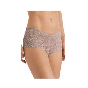 Hanro Luxury Moments Stretch-lace Boy Shorts In Essential Large NWT